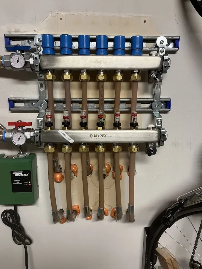 Plumber performing Gas Line Installation at a residential property in Hampton